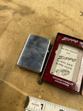 NIB 1953-54 Zippo Lighter Vintage Burrell Contractors Red Stripe Box Collectible