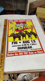Vintage Walker Bros Circus Poster Fayette County Fairgrounds Dunbar PA 22x14