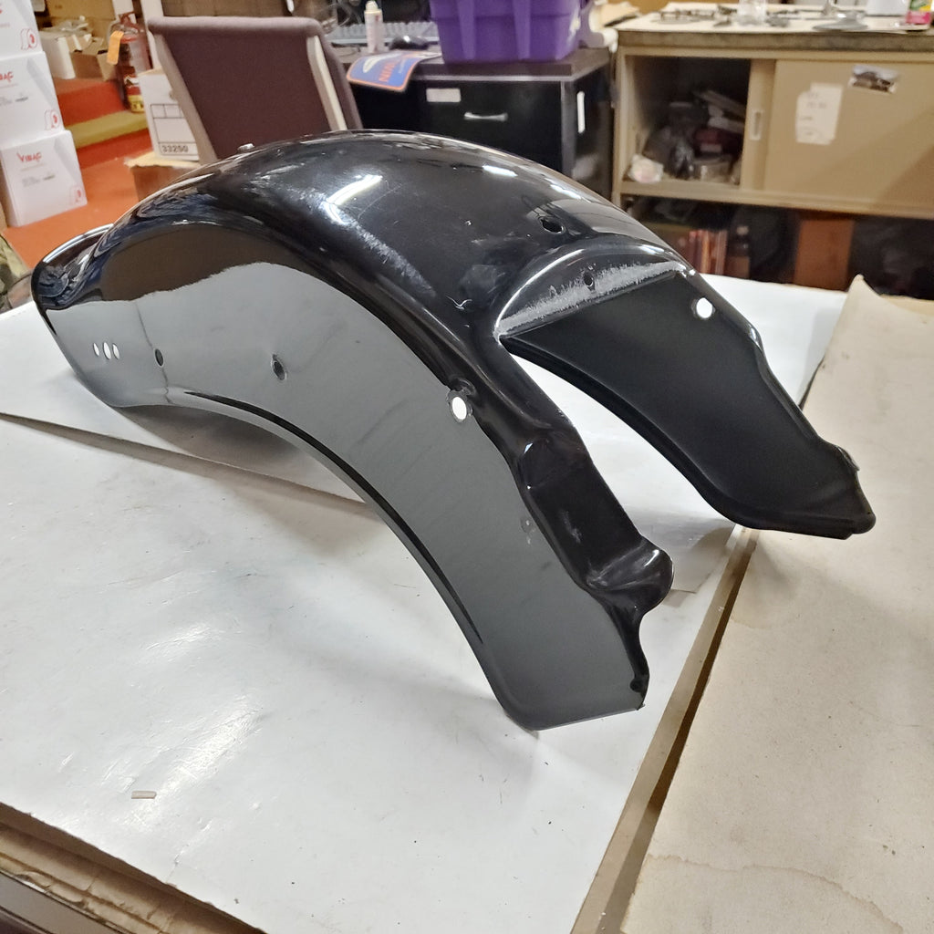 Motorcycle Racing Rear Fender Harley Softail Heritage Deluxe Style Rear Fender Vivid Black OEM FLST ...
