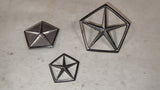 1983-1987 Chrysler Mopar Pentastar Trunk Lock & Fender Emblems OEM Lot of 3