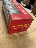 Vintage ASC Japan Tin Toy Friction Siren Police Car 9.75" Original Box 60's