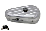 V-Twin Mfg. Chrome Right Side Oval Tool Box Harley W FL UL 1940-1957 OEM