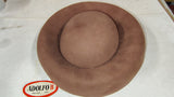 Vintage 1960s Adolfo II Excello Brown Wool Felt Wide Brim Hat New York Paris