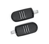 OEM Harley Davidson Gloss Black Streamliner Footpegs NOS Sportster Dyna 50501800
