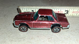 1970 Hot Wheels Redline Mercedes 280SL Magenta Spectraflame HK Play Wear