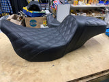 Step Seat Harley 2008^ FLH Street Road glide Ultra Touring Bagger Diamond Stitch