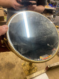 Vintage Gold Toned Vanity Double-Sided Mirror Victorian Art Nouveou Antique 1900