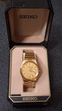 Vintage Seiko Quartz Men Day Date Watch 7N43-8A39 Box As Is Untested Repair Lot