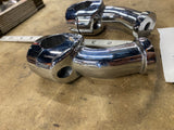 Custom 1 1/4 Pullback Handlebar Risers Chrome Harley Honda 5" La Choppers Blind