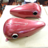 OEM Harley Shovelhead Fatbob Bobtail 3.5 Gal Split Gas Tanks 1967-1972 FLH FX