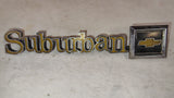 1973-1988 Chevy Suburban Rear Tailgate Emblem Badge OEM 345842 345843