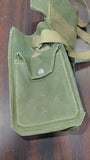 WWII British Army Mk II Light Respirator Mask Pouch Canvas Bag Named Strap