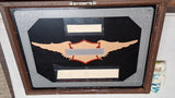 Vintage Harley Davidson Bar Mirror Sign Wood Frame Elite Industries Man Cave