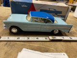 Vintage SMP 1957 Ford Fairlane 500 Promo Car Model Blue Original Box nos MINTY!