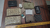 Lot of 8 Wallets Wristlets Coin Purses Leopard Print Olive Green Floral New Used