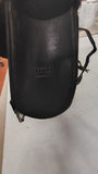 Vintage US Made Studded Black Leather Motorcycle Tool Bag Fork Pouch Concho