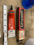 Lubriplate Outboards Fiske - Original Gas & Oil Can tube Advertising Box Vintage