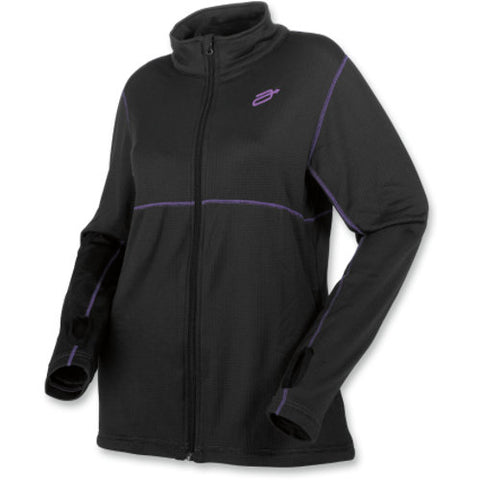 Arctiva Women's Insulator Mid-Weight Snowmobile Fleece Jacket Small Black Purple