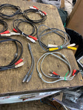Huge Bulk Lot  Audio/Video Cables Jacks RCA Stereo Radio Composite Wire Connecto