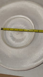Vintage 1960s White Woven Straw Lampshade Hat Wide Downturned Brim U-Pick