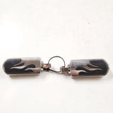 HARLEY Flame Cut Footpegs Chrome Rubber OEM Softail Dyna Sportster FXR Chopper