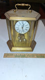 Bulova B8805 Quartz Anniversary Clock Brass Glass Non Working Repair/Parts 400