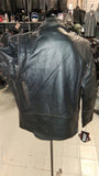 Unik Ultra Distressed Black Leather Biker Jacket Heavyweight 3XL Liner