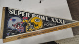 Vintage Super Bowl XXXI Packers vs. Patroits Commemorative Pennant