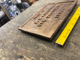 Vintage Bronze Plaque E.F Scanlon New Castle PA 1934 8x6 Bridge building History