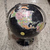 Vtg 1960s Replogle 12" Black Ocean World Globe Encyclopaedia Britannica Edition