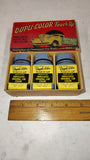 Vtg 1950s Dupli-Color Touch-Up Paint Box 3 Bottles 1951 Plymouth Wedgewood Blue