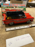 50's Promo Ford Fairlane Wagon Tin Friction Toy Litho Orig Box Bandai Minty Rare