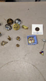 Vintage WWII US Army Military Ribbon Bar Lot Lapel Pins Insignia Cap Badges MYF