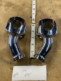 Custom 1 1/4 Pullback Handlebar Risers Chrome Harley Honda 5" La Choppers Blind