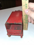 Vintage 1930s Wyandotte Pressed Steel Semi Moving Van Truck Wood Wheels Original