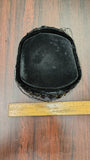 Vintage 1950s Black Velvet Pillbox Hat Netting Veil Sequins Whimsey Fez