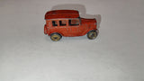 Vintage 1930s Tootsietoy Orange Ford Graham 3 Window Sedan Diecast Toy Car