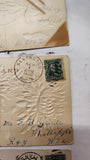 Lot of 18 Antique Postcards 1907 1908 1910 Embossed Holiday Floral Greetings