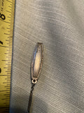 Vintage Pocket Watch FOB Chain -Antique 1890's Victorian 7" Dog Clip bar Silver!