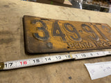 Vintage 1921 Pennsylvania Pa License Plate - Collectible Auto Memorabilia Truck