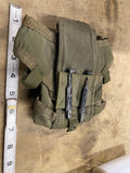 VTG Vietnam War Era Canvas Pouch 3 Magazines -US Militaria Army Ammo pouch