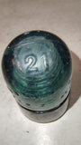 Antique W Brookfield 45 Cliff St NY CD 145 Glass Beehive Insulator Shop 21