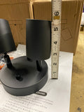 LED 2 Light Track Lighting Kit 2 Light-Black Round Ceiling Adjustable