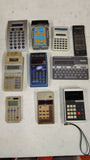 Vintage Calculator Lot of 10 Texas Instruments Dataman QuizKid Novus 850