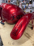 Paint Set Softail tank Bobtail Rear fender Custom 2004^ Candy red Twin Cam FXST
