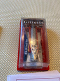 Vtg Gillette Double Edge Safety Wet Shaving Razor W Case 1958 Barber TV Special