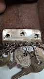 Vintage Steerhide Leather Key Case w Yale Chicago ILCO Briggs Stratton Keys