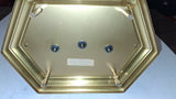 Bulova B8805 Quartz Anniversary Clock Brass Glass Non Working Repair/Parts 400