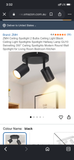 LED 2 Light Track Lighting Kit 2 Light-Black Round Ceiling Adjustable
