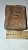Antique Hoover & Smith Jeweler Philadelphia Wood Box & 25 Plain Clay Marbles Lot